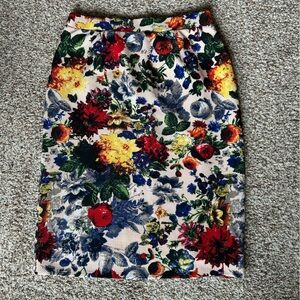 Pixley Floral Pencil Skirt, Size Medium